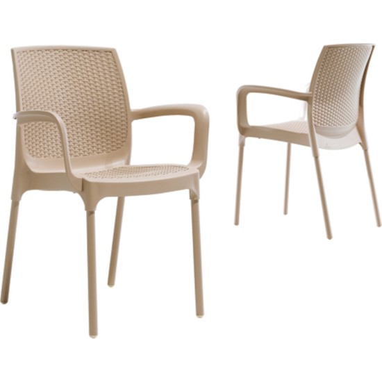 Novussi Sunset Rattan Model Sandalye 2 Adet Cappucıno Renk Fiyatı