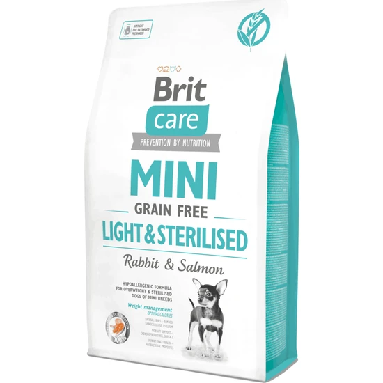 Brit Care Tahılsız Mini Light Sterillised Tavşanlı Köpek Maması 2 kg
