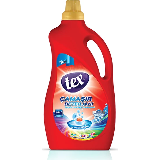 Tex Sıvı Çamaşır Deterjanı Canlı Renkler 2.5 Lt