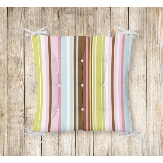 RealHomes Pofidik Kare Sandalye Minderi 40x40cm Düğmeli Fiyatı