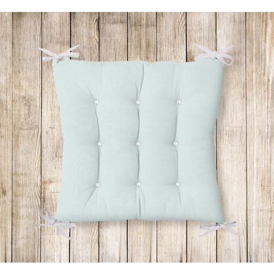 RealHomes Mint Yeşili Renkli Pofidik Kare Sandalye Minderi Fiyatı