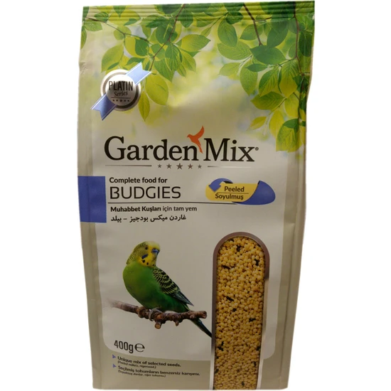 Garden Mix Platin Seri Soyulmuş Muhabbet Kuş Yemi 400 Gr
