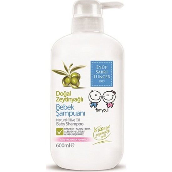 Eyüp Sabri Tuncer Doğal Zeytinyağlı Bebek Şampuanı 600 Ml Eyüp Sabri Tuncer Doğal Zeytinyağlı Bebek Şampuanı 600 Ml