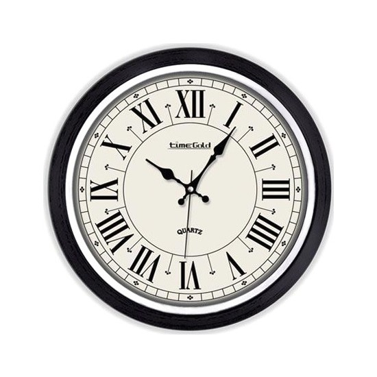 Time Gold Eskitme Romen Rakamlı Yuvarlak Cam Duvar Saati Fiyatı