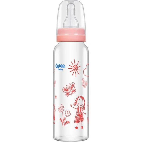 Wee Baby 772 Isıya Dayanıklı Cam Biberon 240 ml