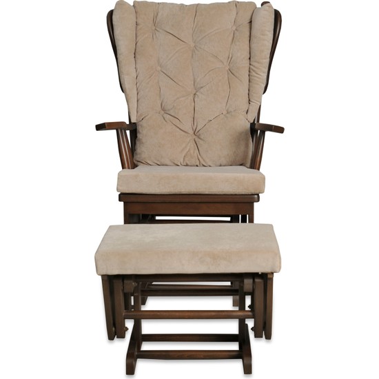 Asedia Puflu Sallanan Sandalye Ceviz Krem Fiyatı