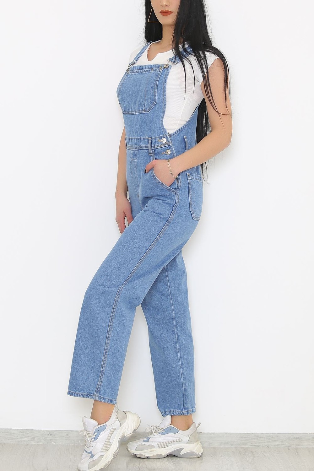 Yusra Kot Salopet Açıkmavi - 6028.392. görsel 3