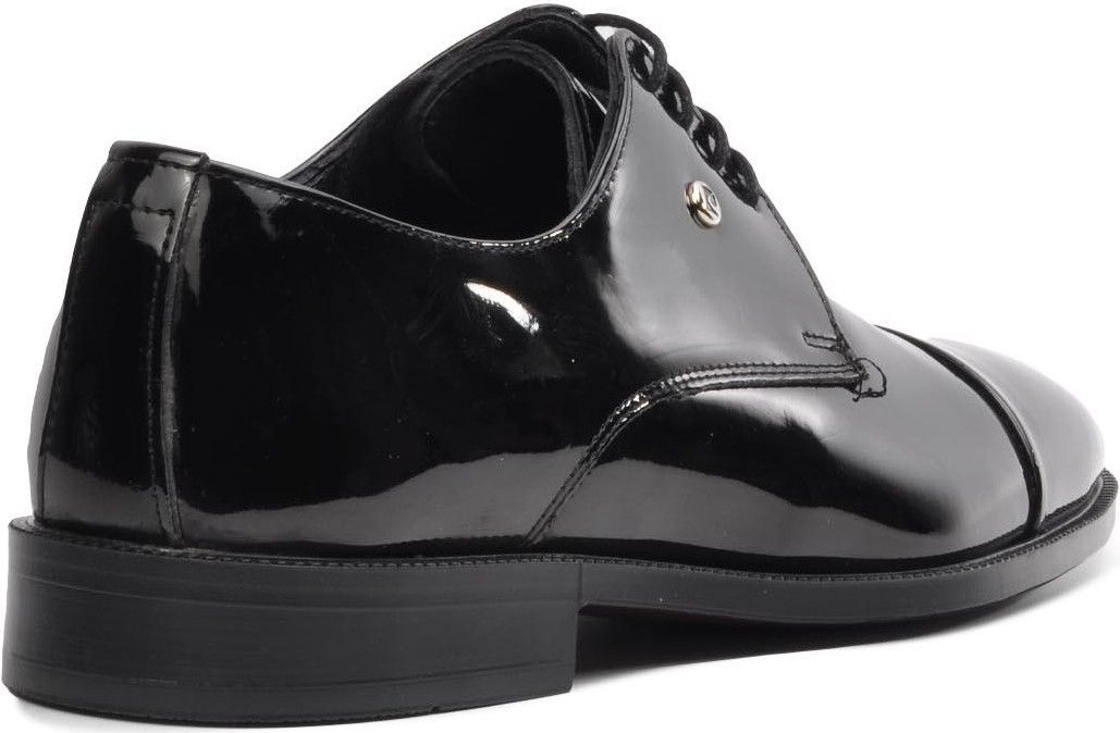 Pierre Cardin 7028 Siyah Rugan Hakiki Deri Erkek Klasik Ayakkabı görsel 4