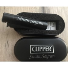 CLİPPER Isme Özel Siyah Clipper Çakmak Kutulu