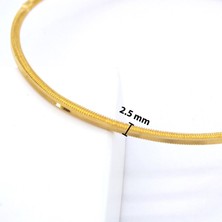 Ferizz 22 Ayar Altın Kaplama Ajda Bilezik 2.5 mm