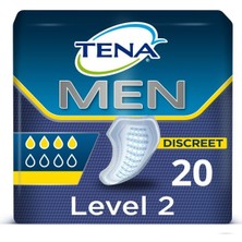 Tena Men Level-2, Erkek Mesane Pedi, 4 Damla, 20'li Paket