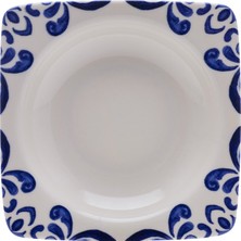 Emsan Ethnic Blue 24 Parça Kare Porselen Yemek Takımı