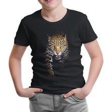 Lord T-Shirt Leopar Siyah Çocuk Tshirt