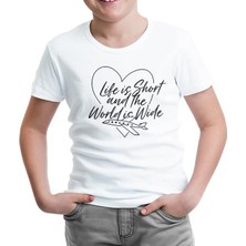Lord T-Shirt Life Is Short Beyaz Çocuk Tshirt