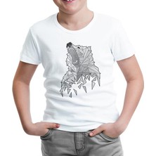 Lord T-Shirt Ayı - Greyangles Beyaz Çocuk Tshirt