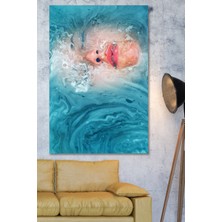 100X140 Mavi Terapi Duvar Kanvas Tablo