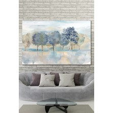 100X140 Mavi Painting Duvar Kanvas Tablo