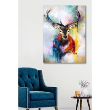 Hediyeler Kapında 70X100 Dekoratif Geyik Duvar Kanvas Tablo