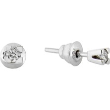 T51 Tuğrul Altın 0,17 Ct Pırlanta Tektaş Küpe