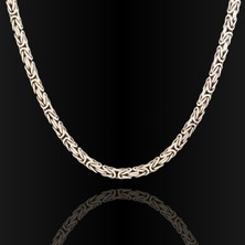 Takı Depo Kare Kral Model 3,30 mm Erkek Gümüş Zincir Kolye