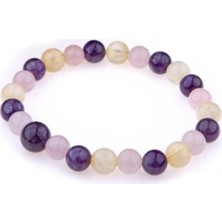 Atl Ametist, Pembe Kuvars, Sitrin Doğaltaş Bileklik