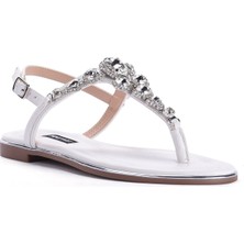 Nine West Zulı 2fx Beyaz Kadın Düz Sandalet