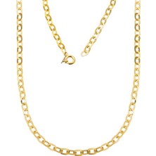 Bilezikci Halkalı Altın Boyun Zinciri - 55 Cm.