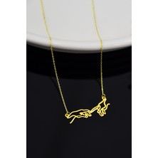 Papatya Silver 925 Ayar Gümüş Gold Kaplama Kader Kadın Kolye