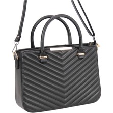 Bagacar 1376 Siyah Suni Deri El ve Omuz Çantası