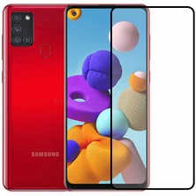 Canpay Samsung Galaxy A21S Ekran Koruyucu Full Tam Kaplayan Kavisli Tempered Cam