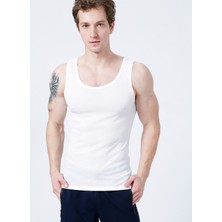 The Don Slim Fit Düz Beyaz Erkek Atlet - 100TDNATL007002S