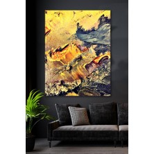 70 x 100 Altın Suyu Kanvas Soyut Tablo