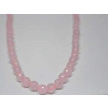 Yaşam Tohumu Pembe Kuvars Taşı Faset Kesim Dizi 8mm
