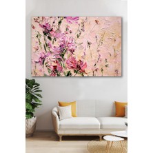 Hediyeler Kapında 70 x 100 Yağlı Boya Görünümlü Soft Pink Kanvas Tablo