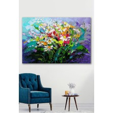 Hediyeler Kapında 100 x 140 Yağlı Boya Görünümlü Çiçek Kardeşliği Kanvas Tablo