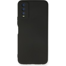 Nevarium Vivo Y20 Kılıf Yumuşak Dokulu Silikon First - Siyah