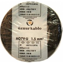 Öznur 100mt 1,5mm2 Nya Kırmızı Tesisat Kablosu Öznur Marka