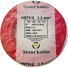 Öznur 100mt 1,5mm2 Nya Kırmızı Tesisat Kablosu Öznur Marka