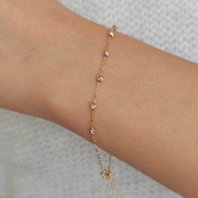 Üç Renkli Tek Sıra Dorika Bileklik 1.25 Gram