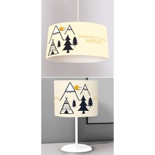 instababyrooms Çocuk Odası Dijital Baskılı Sarkıt Avize ve Masaüstü Abajur Avize Model 042