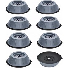 Lira Gürültü Engelleyici ve Kaymaz Titreşim Önleyici Kauçuk Ayak Pedleri Çamaşır Makinesi Stoper 8'li Set