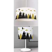 instababyrooms Çocuk Odası Dijital Baskılı Sarkıt Avize ve Masaüstü Abajur Avize Model 093