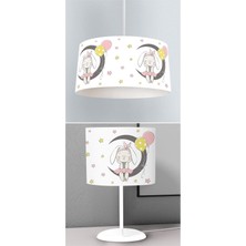 instababyrooms Çocuk Odası Dijital Baskılı Sarkıt Avize ve Masaüstü Abajur Avize Model 192