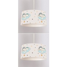 instababyrooms Çocuk Odası Dijital Baskılı Sarkıt Avize ve Masaüstü Abajur Avize Model 199