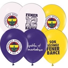 Balonevi 12 Inç 8li Karışık Renk Fenerbahçe Baskılı Balon