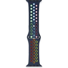 Fogy  Watch 7 45MM Uyumlu Spor Delikli Gökkuşağı Kordon