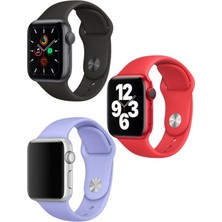 Fogy Watch 7 45MM Yumuşak Pürüzsüz 3 In 1 Siyah Kırmızı Lila Klasik Kordon