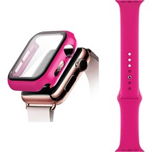 Fogy  Watch Seri 6 5 4 3 2 Se 38MM Silikon Kordon + Ekran Koruyucu+Kasa Koruyucu Set
