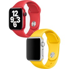 Fogy Watch 1 2 3 4 5 6 Se 42MM Yumuşak Pürüzsüz 2 In 1 Sarı Kırmızı Klasik Kordon