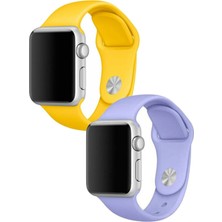 Fogy Watch 1 2 3 4 5 6 Se 40MM Yumuşak Pürüzsüz 2 In 1 Sarı Lila Klasik Kordon